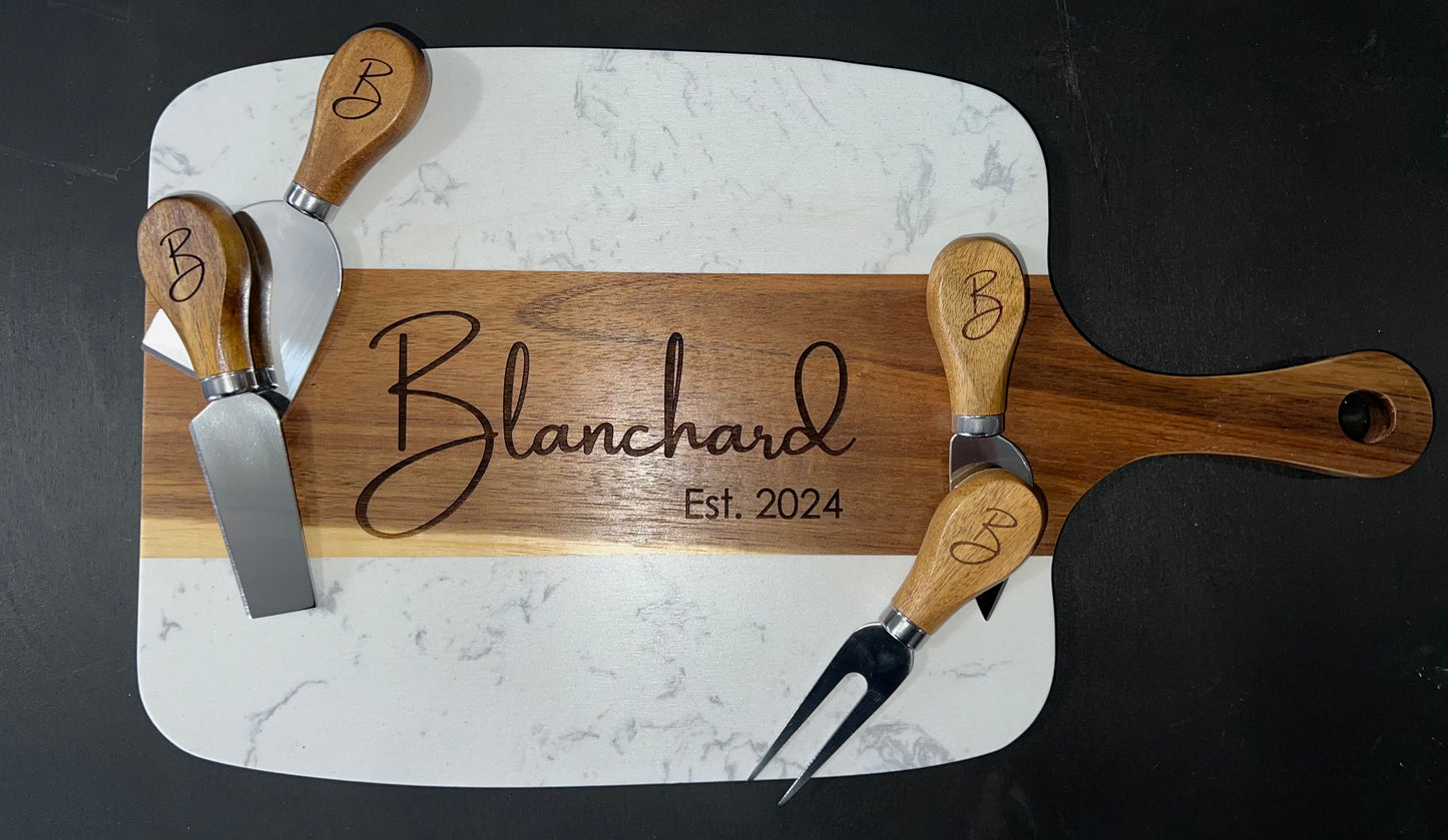 Serving Board with Utensils